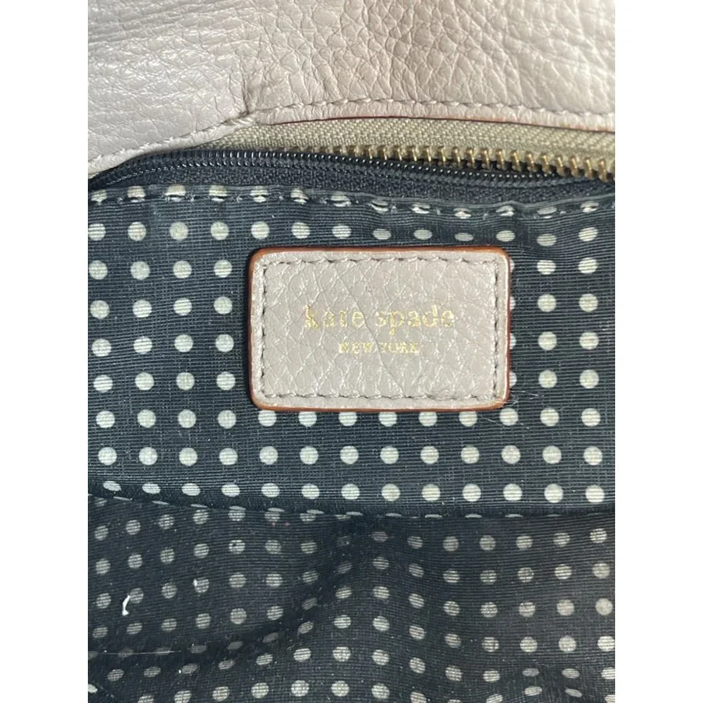 Kate Spade Berkshire Road Stevie Satchel Gray Pebble Leather Shoulder Bag - Picture 8 of 12